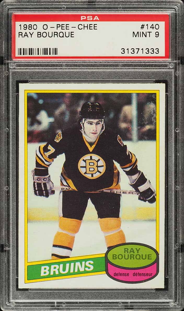 1980 O-Pee-Chee Hockey Ray Bourque ROOKIE #140 PSA 9 MINT