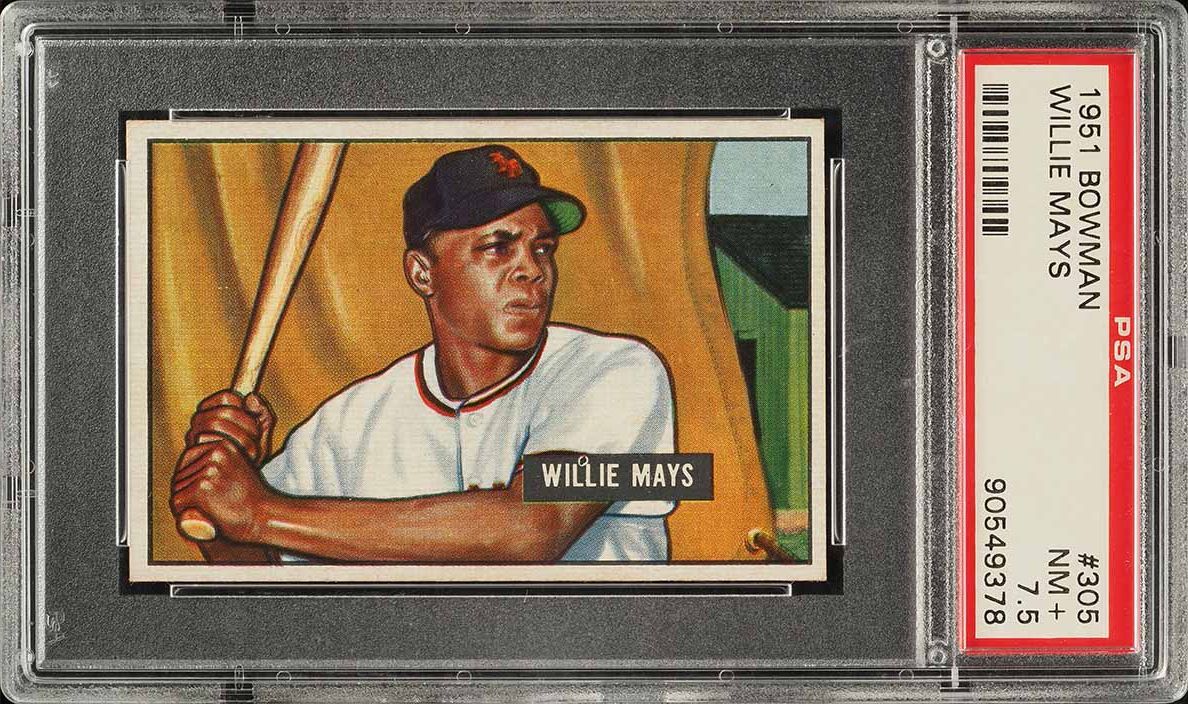 1951 Bowman Willie Mays ROOKIE #305 PSA 7.5 NRMT+