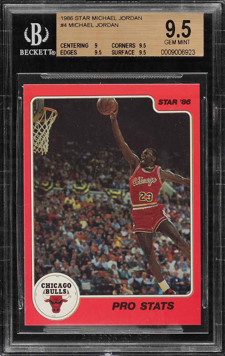 1986 Star MJ Michael Jordan ROOKIE #4 BGS 9.5 GEM MINT