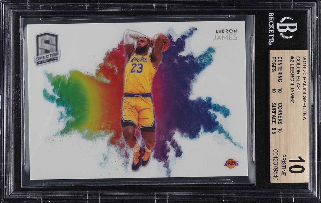 2019 Panini Spectra Color Blast LeBron James SSP #2 BGS 10 PRISTINE