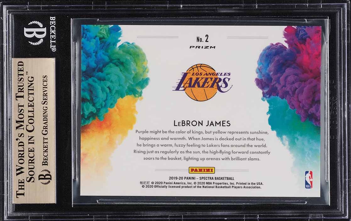 2019 Panini Spectra Color Blast LeBron James SSP #2 BGS 10 PRISTINE