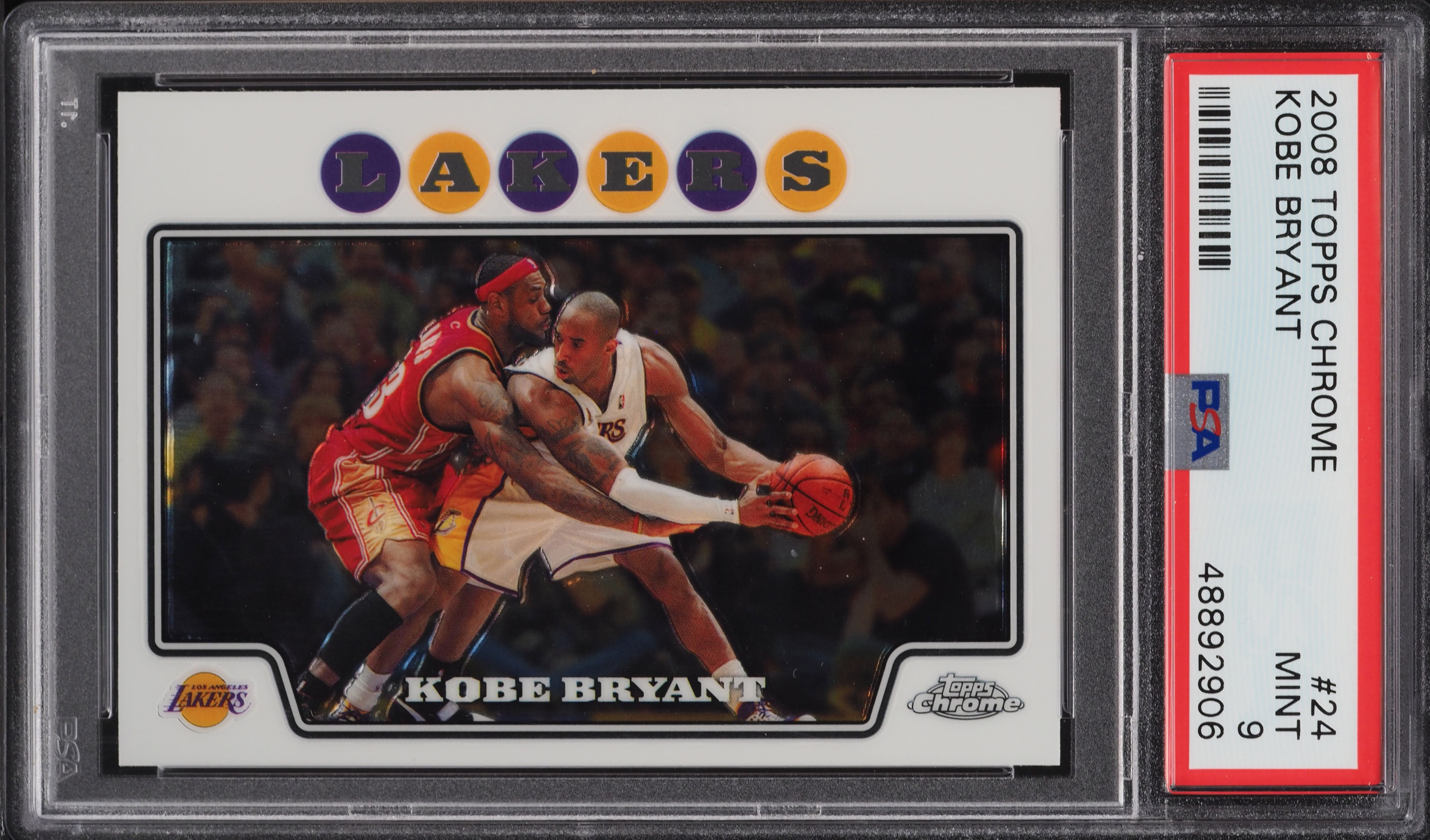 2008 Topps Chrome Kobe Bryant w/ LeBron James #24 PSA 9 MINT on