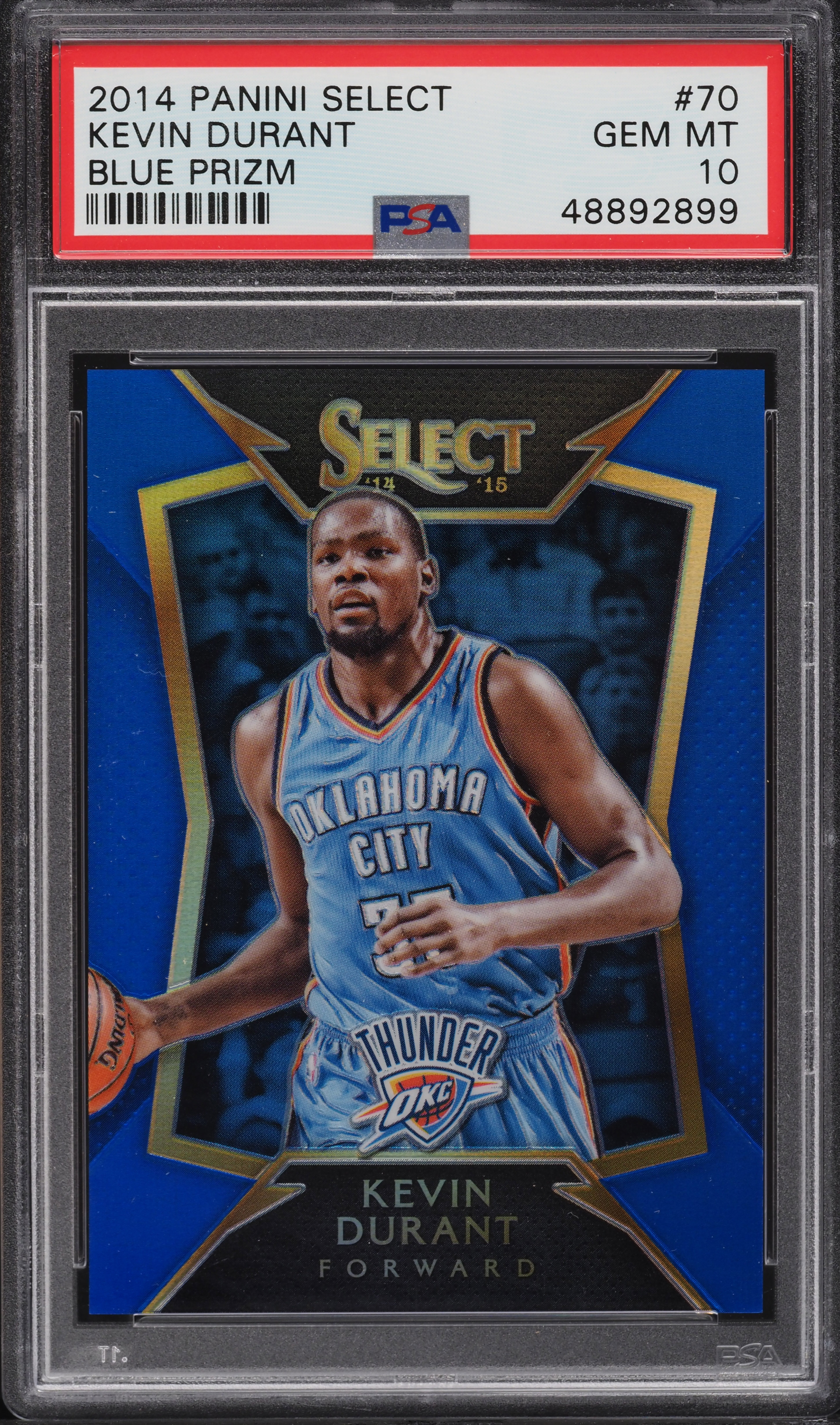 2014 Select Blue Prizm Kevin Durant /249 #70 PSA 10 GEM MINT on
