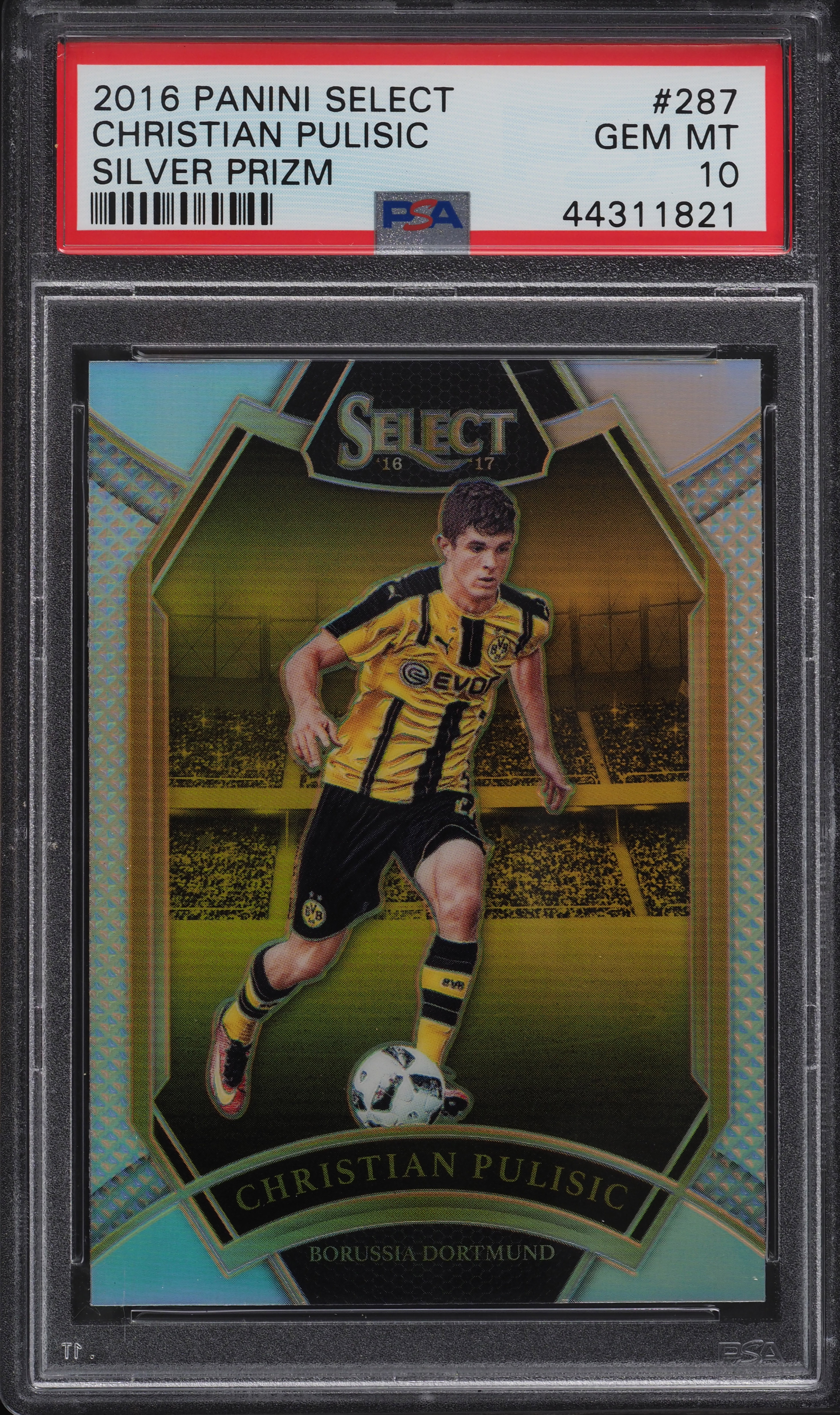2016 Select Field Level Silver Prizm Christian Pulisic ROOKIE #287