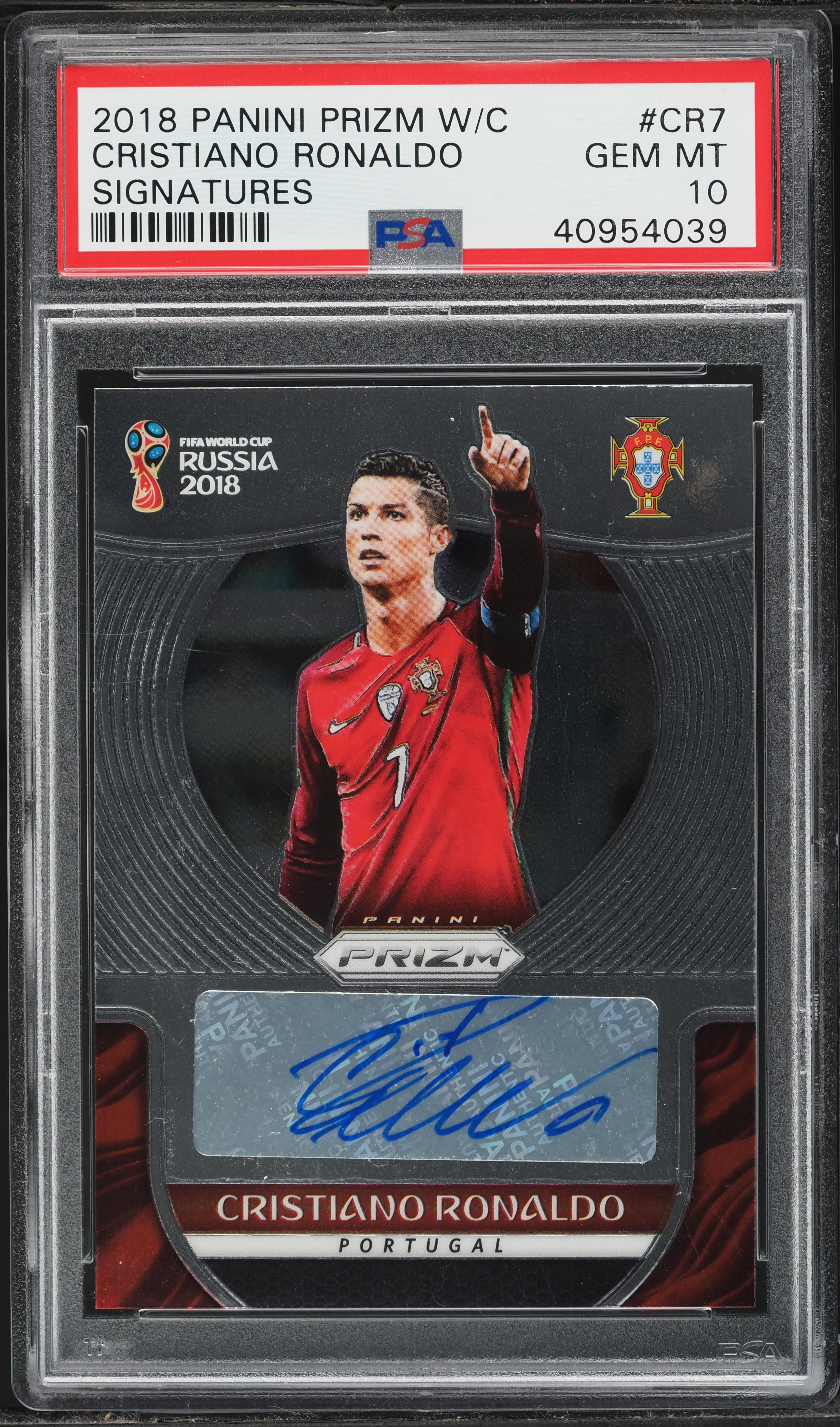 クリスティアーノ ロナウド Panini Prizm PSA 10 2018 Panini Prizm World Cup Signatures Cristiano Ronaldo AUTO #S