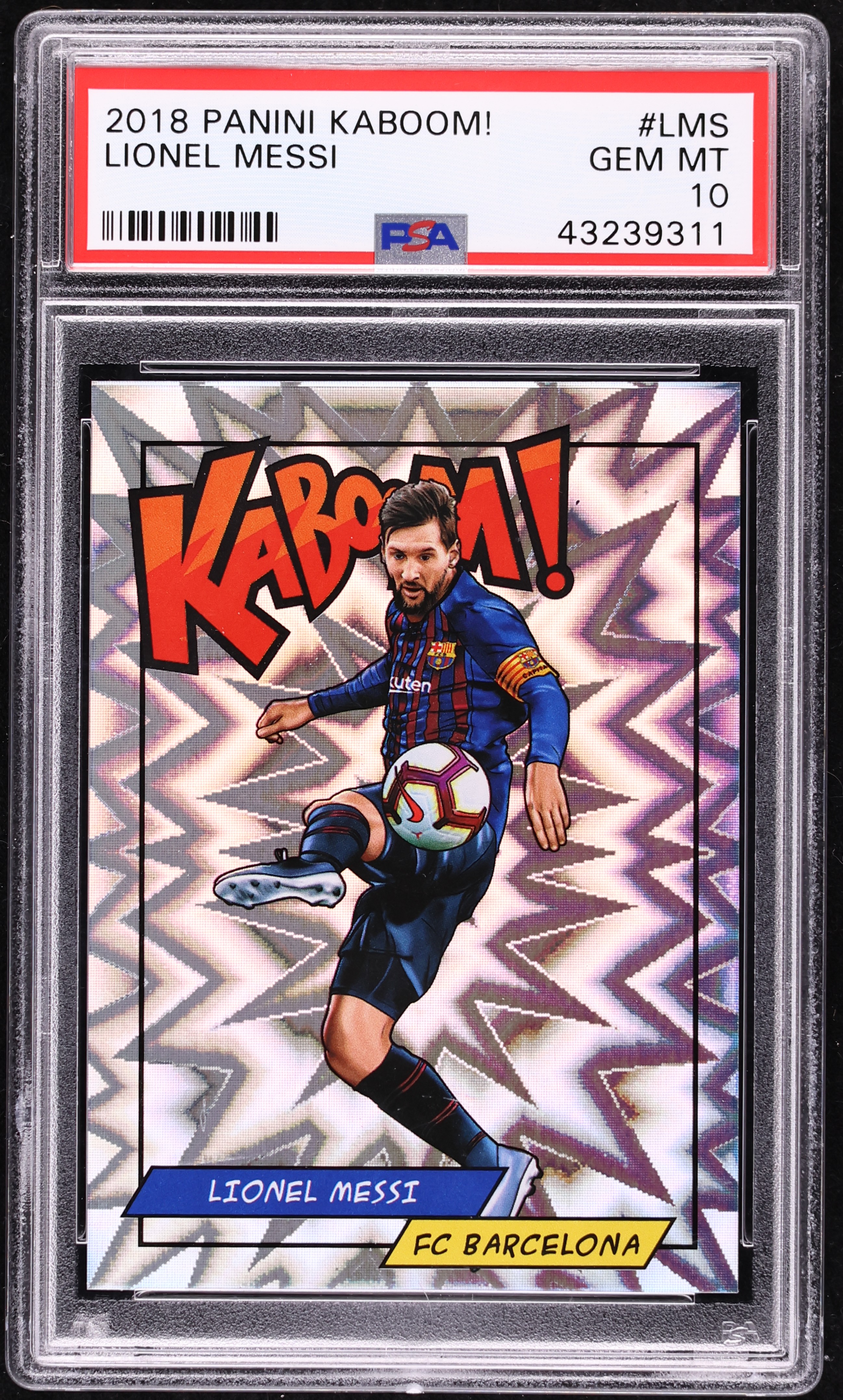 2018 Panini Kaboom! Lionel Messi #K-LMS PSA 10 GEM MINT on