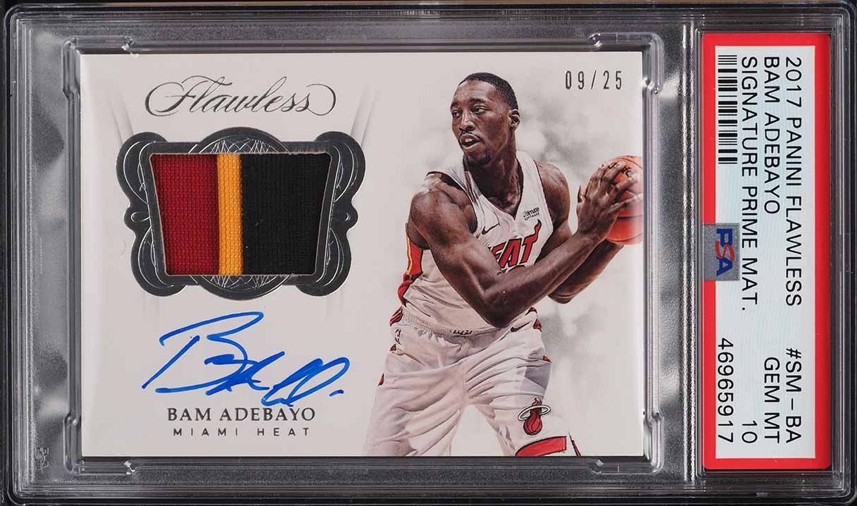 2017 Panini Flawless Bam Adebayo ROOKIE RC PATCH AUTO /25 #SM-BA 