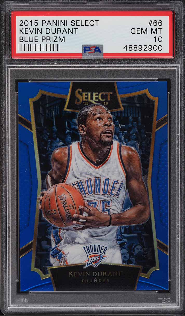 2015 Select Blue Prizm Kevin Durant /249 #66 PSA 10 GEM MINT