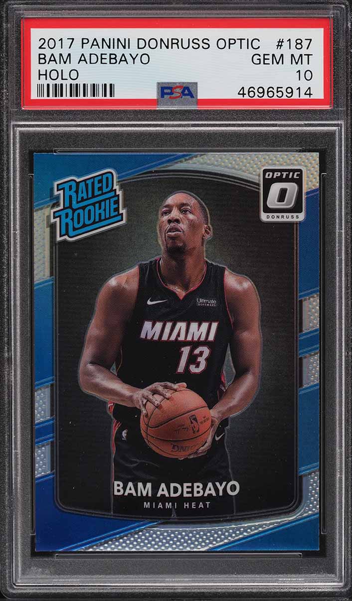 2017 Donruss Optic Holo Bam Adebayo ROOKIE #187 PSA 10 GEM MINT on