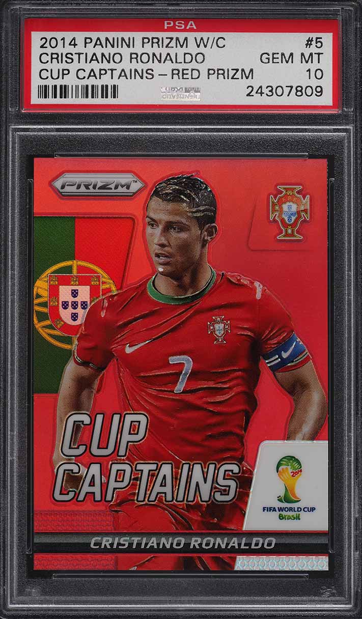 2014 Panini Prizm World Cup Red White Blue Power Plaid Cristiano