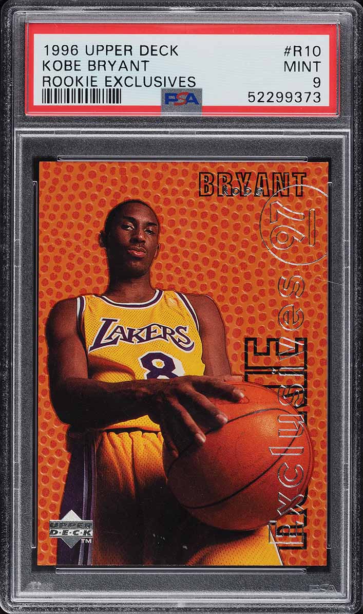 1996 Upper Deck Exclusives Kobe Bryant ROOKIE RC #R10 PSA 9 MINT