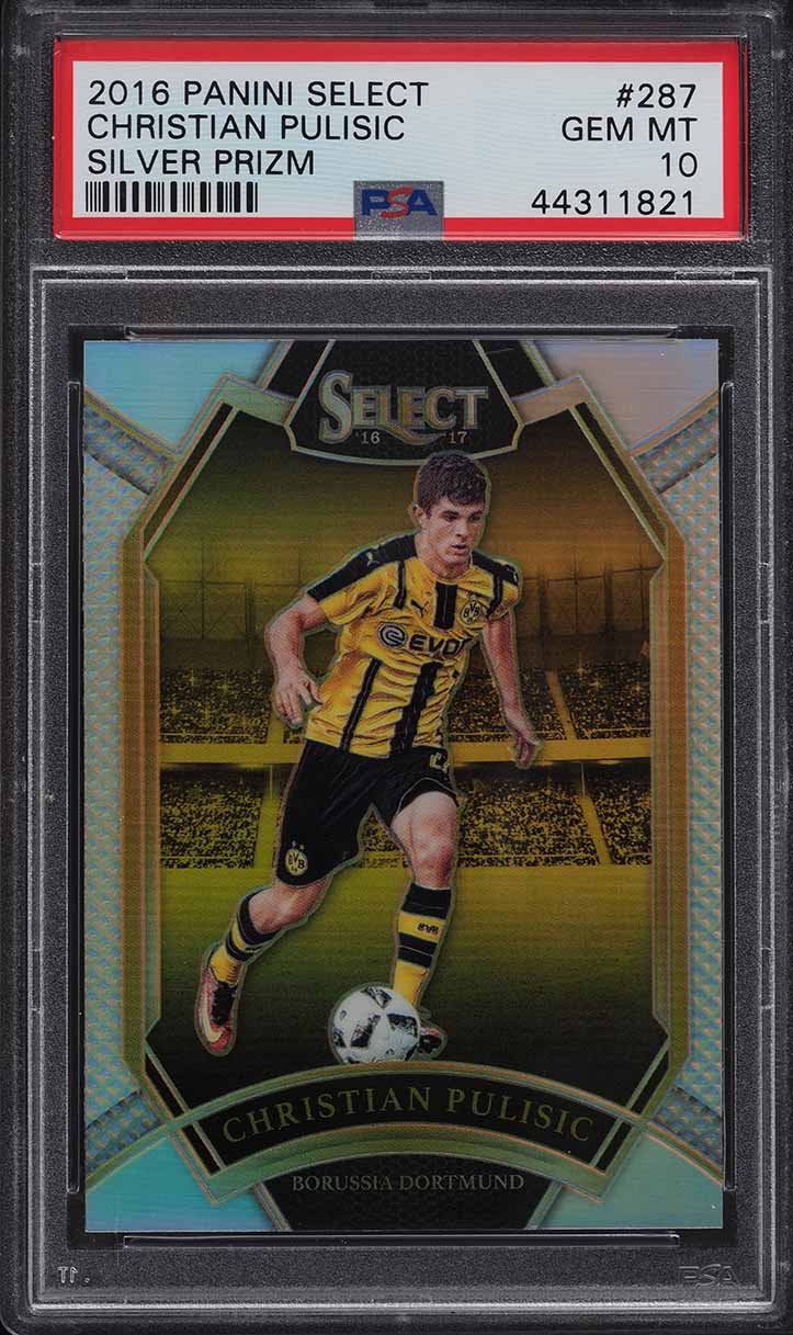 2016 Select Field Level Silver Prizm Christian Pulisic ROOKIE #287 PSA 10 GEM