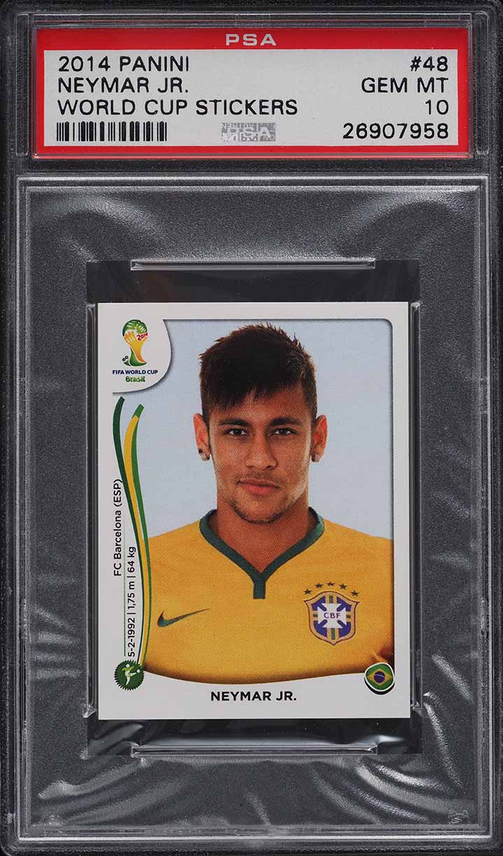 2014 Panini Prizm World Cup Neymar Jr. #112 PSA 8 NM-MT on