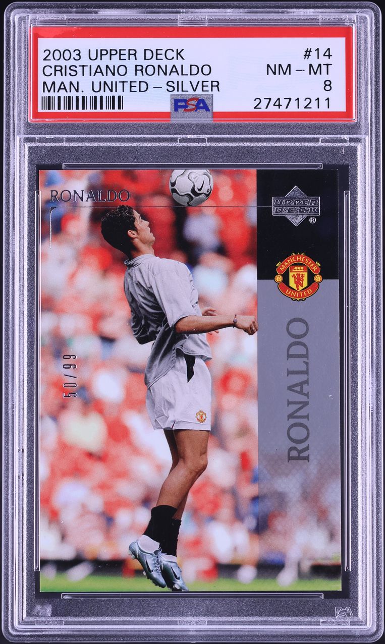 2003 Upper Deck Manchester United Cristiano Ronaldo ROOKIE #14 PSA