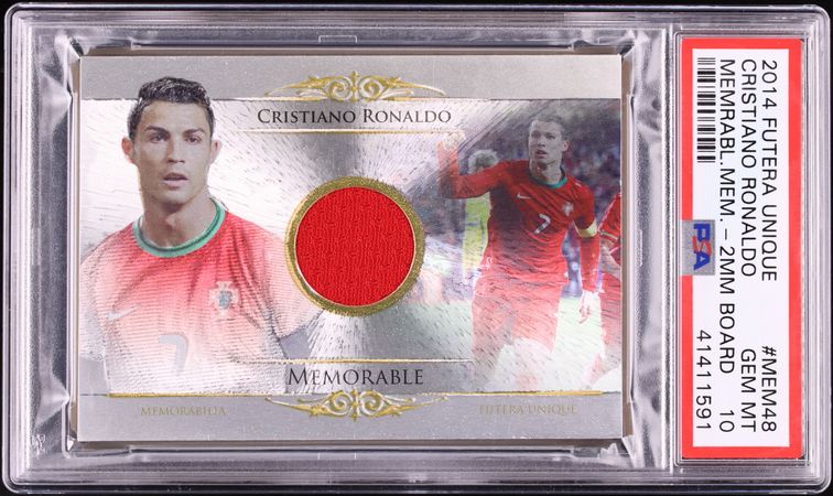2014 Futera Unique Memorable Cristiano Ronaldo PATCH /11 #MEM48