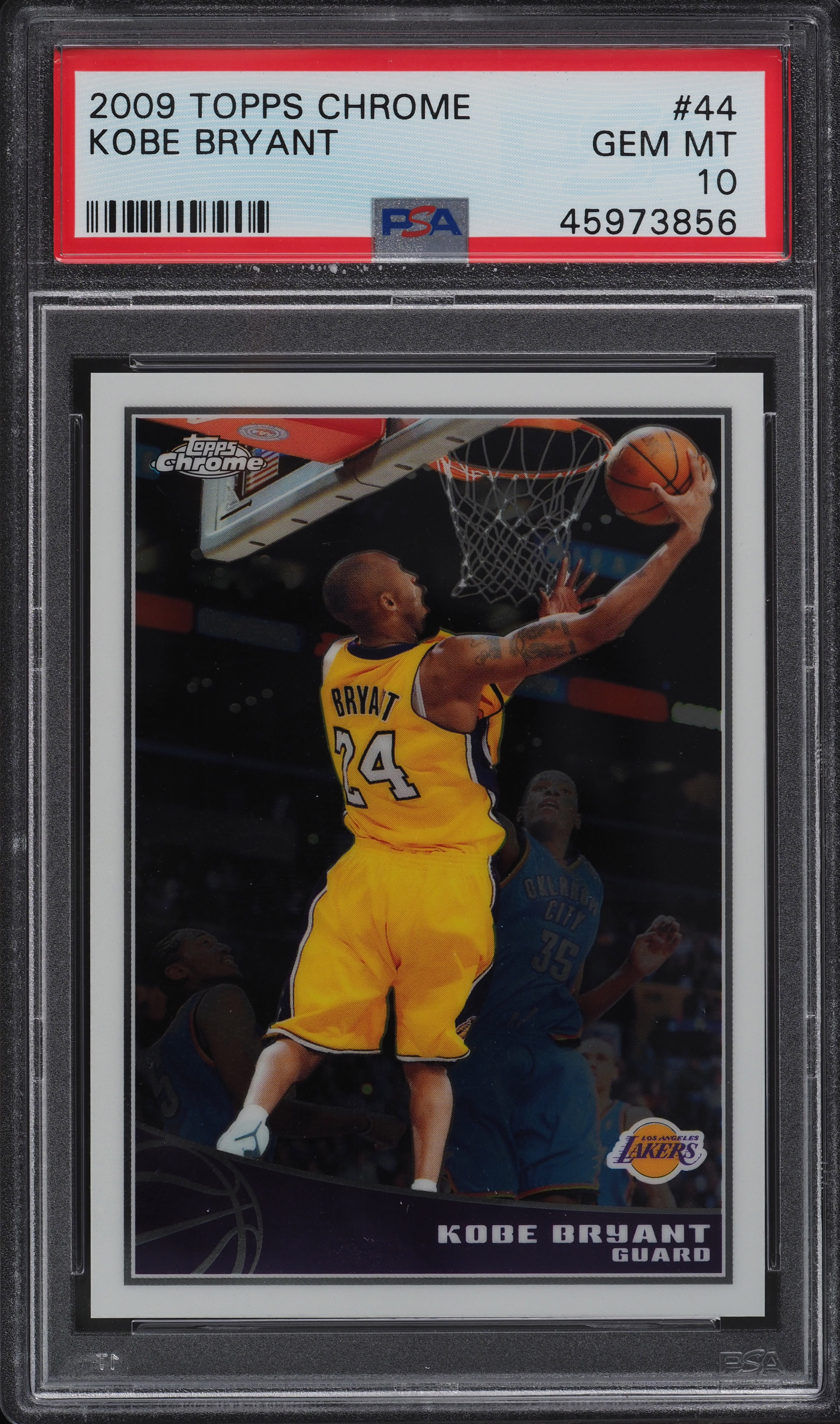 2009 Topps Chrome Kobe Bryant w/ Kevin Durant /999 #44 PSA 10 GEM