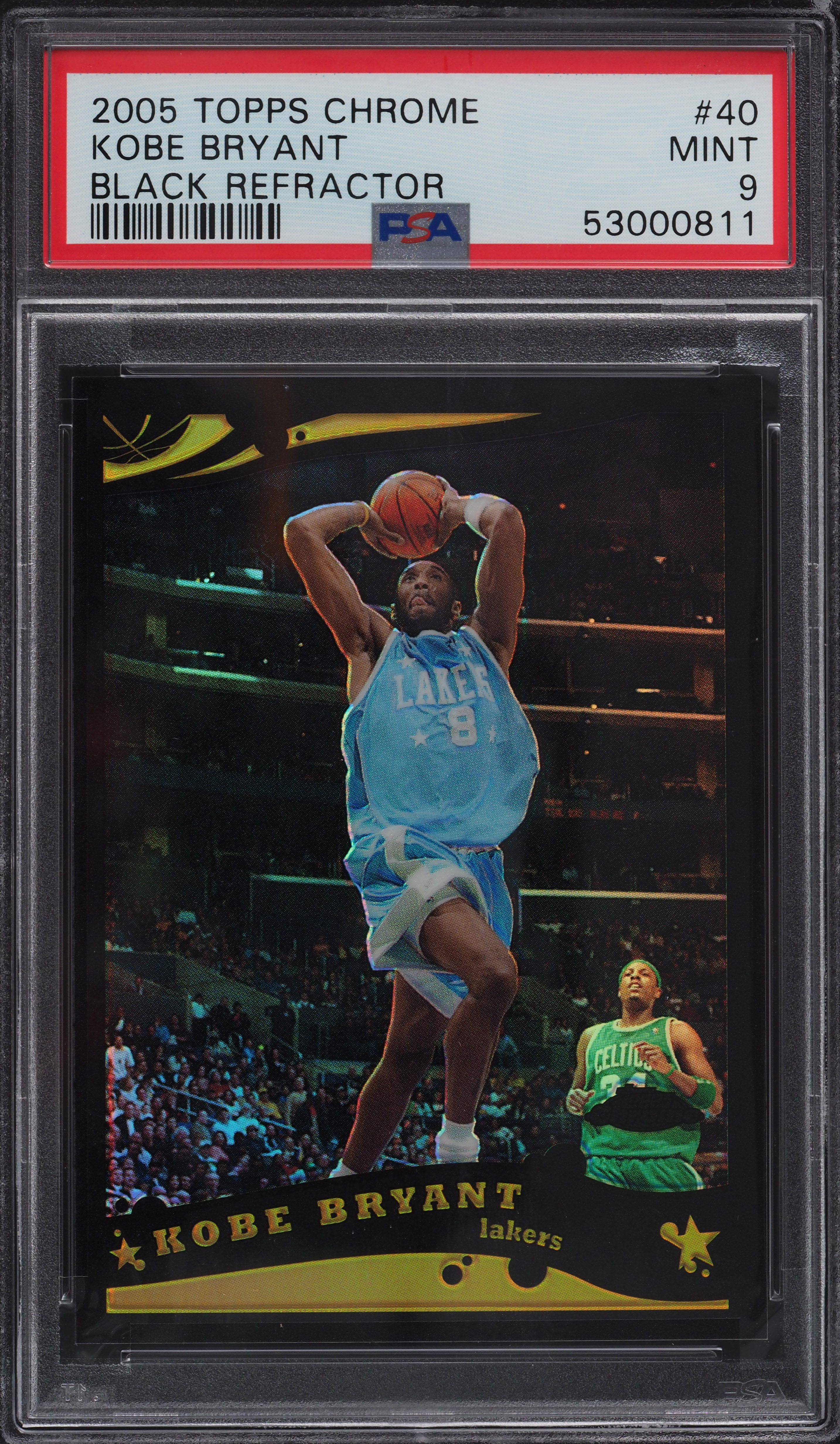 2005 Topps Chrome Black Refractor Kobe Bryant /399 #40 PSA 9 MINT 