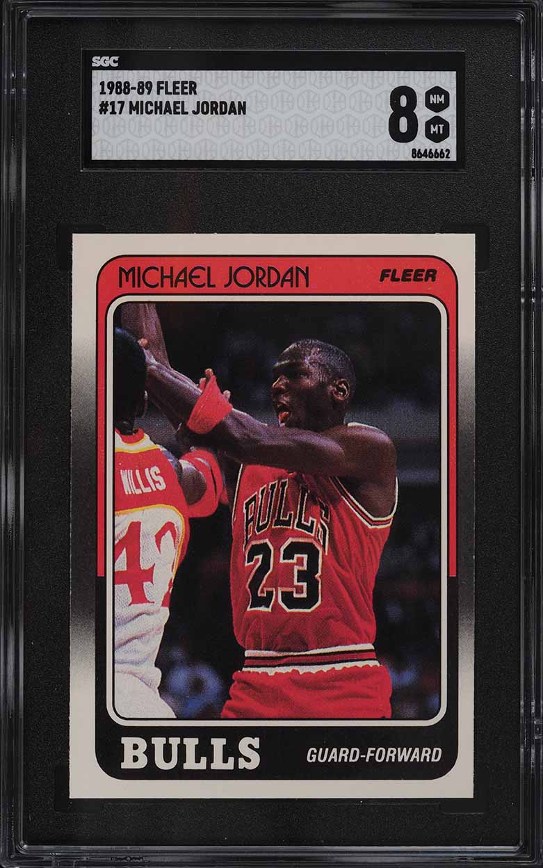 1988 Fleer Basketball Michael Jordan #17 SGC 8 NM-MT