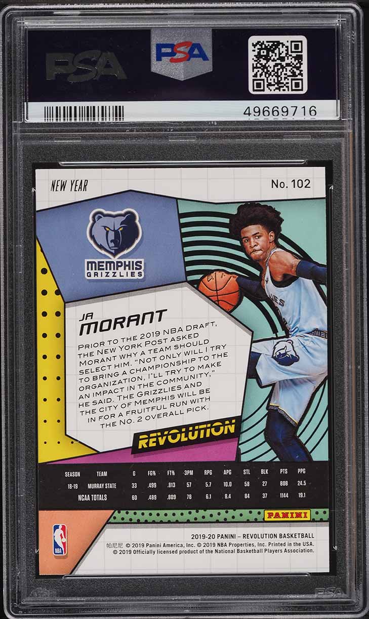 2019 Panini Revolution Chinese New Year Ja Morant ROOKIE RC #102