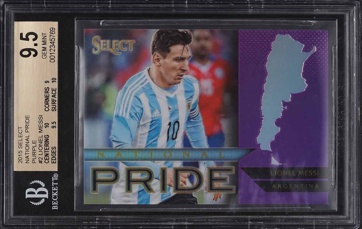 2015 Select National Pride Purple Lionel Messi /99 #2 BGS 9.5 GEM MINT