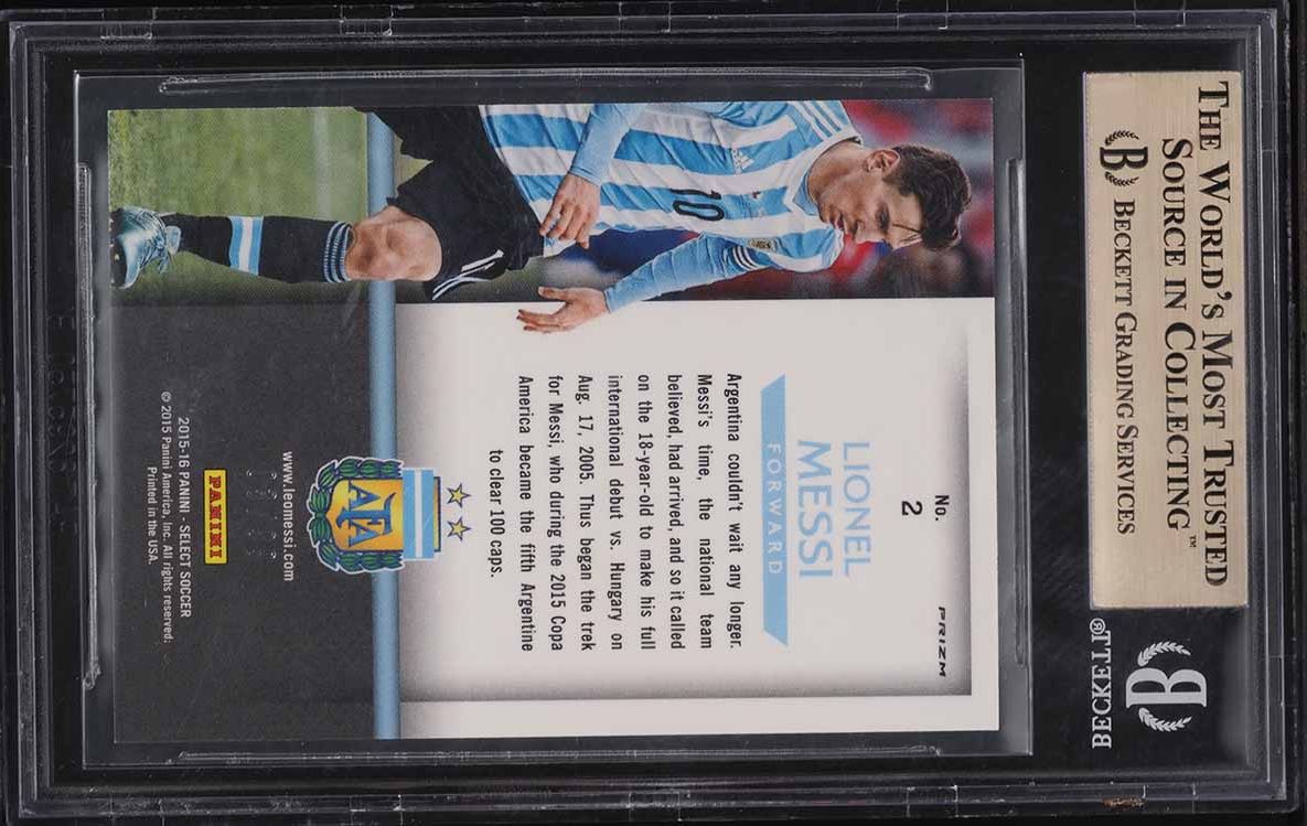 2015 Select National Pride Purple Lionel Messi /99 #2 BGS 9.5 GEM MINT