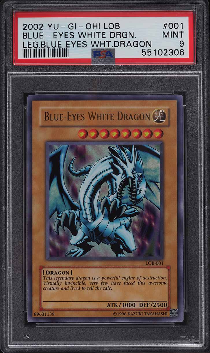 2002 Yu-Gi-Oh! Legend Of Blue Eyes Blue-Eyes White Dragon #LOB-001 PSA 9 MINT