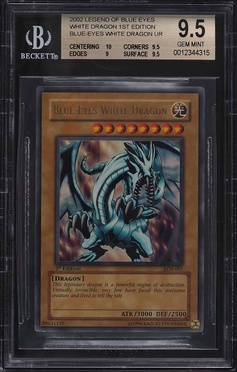 2002 Yu-Gi-Oh! LOB 1st Edition Blue-Eyes White Dragon #LOB-001 PSA