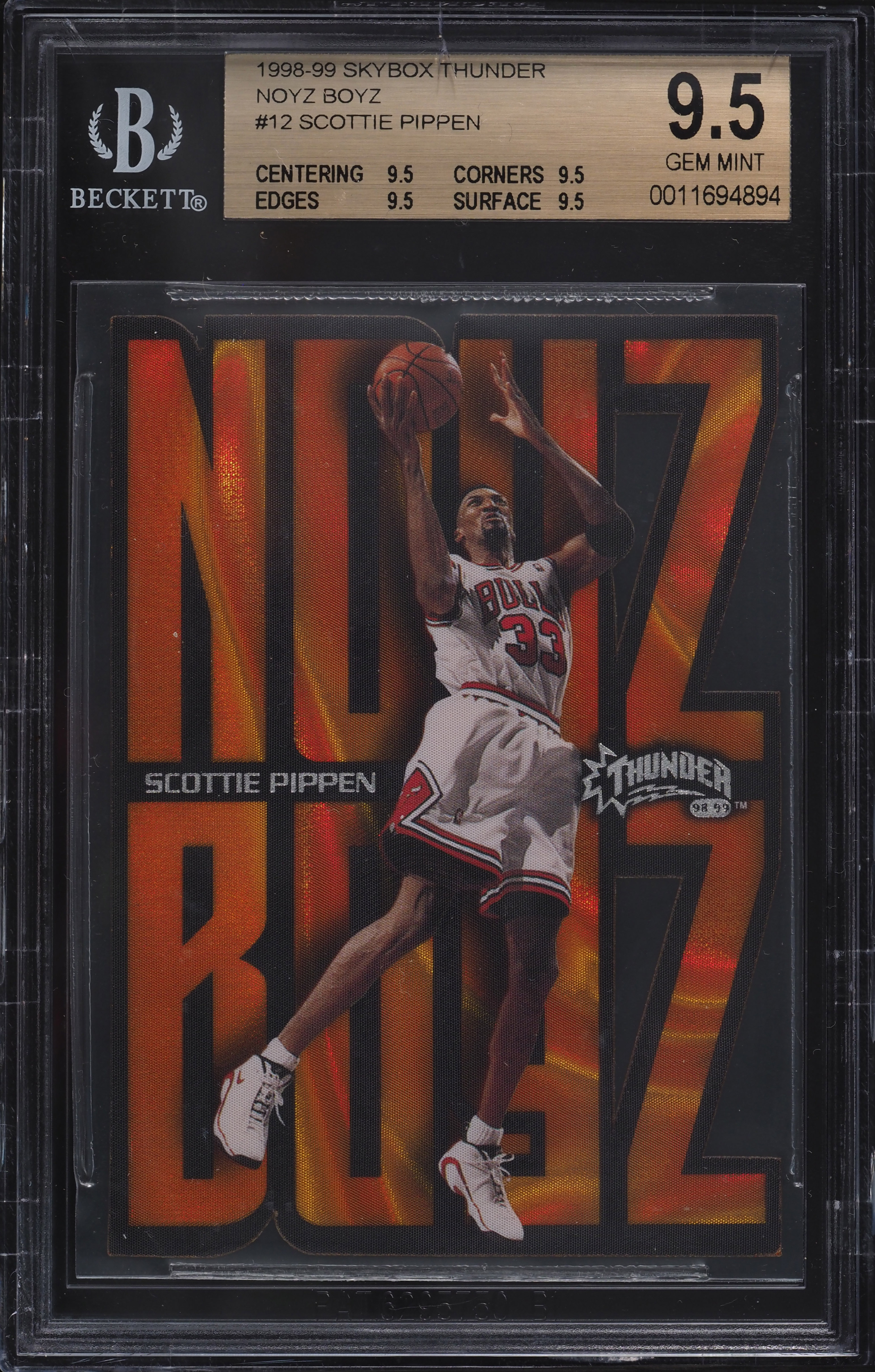 1998 Skybox Thunder Noyz Boyz Scottie Pippen #12 BGS 9.5 GEM MINT