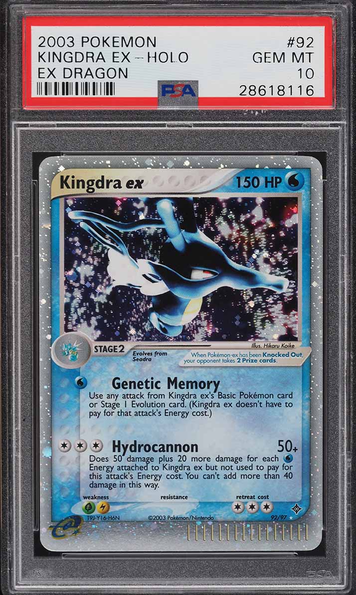 2003 Pokemon EX Dragon Holo Kingdra Ex #92 PSA 10 GEM MINT