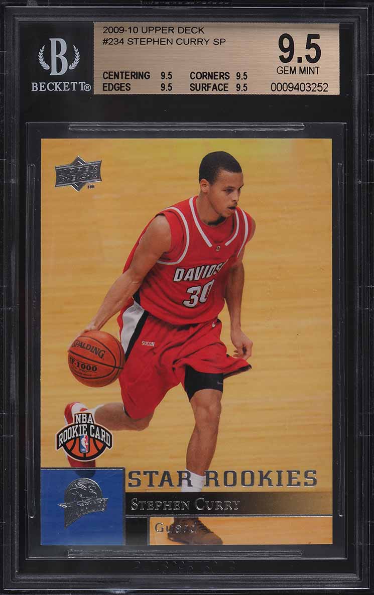 2009 Upper Deck Stephen Curry ROOKIE RC #234 BGS 9.5 GEM MINT on