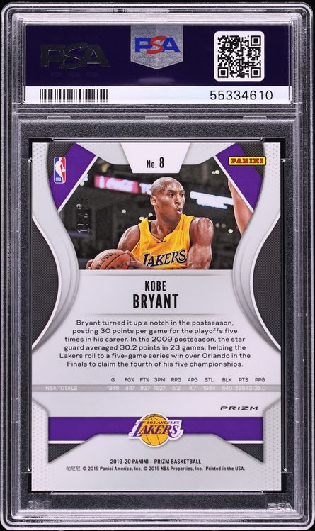 2019 Panini Prizm Purple Pulsar Kobe Bryant /35 #8 PSA 9 MINT