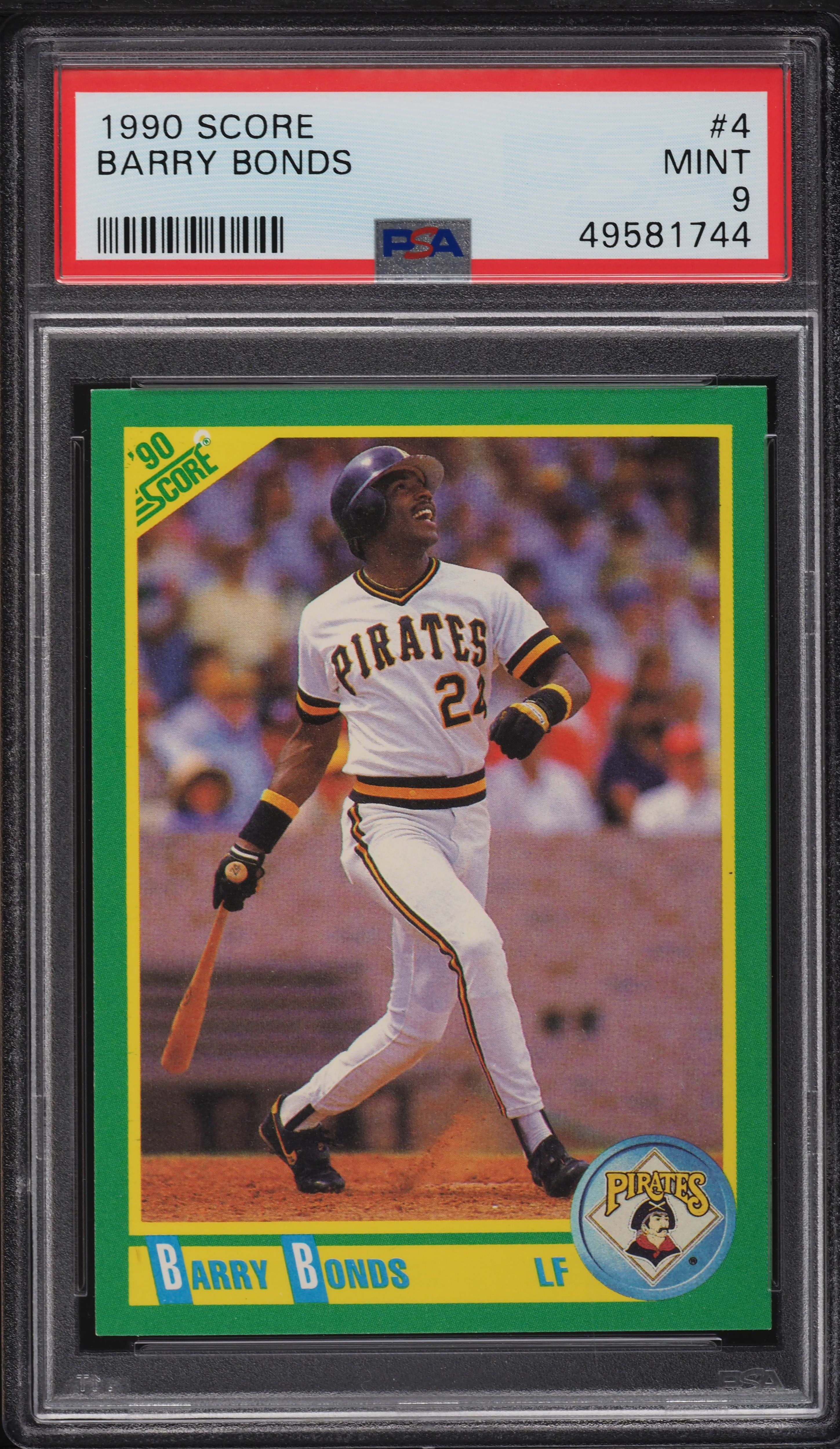 1990 Score Barry Bonds #4 PSA 9 MINT on Fanatics Collect
