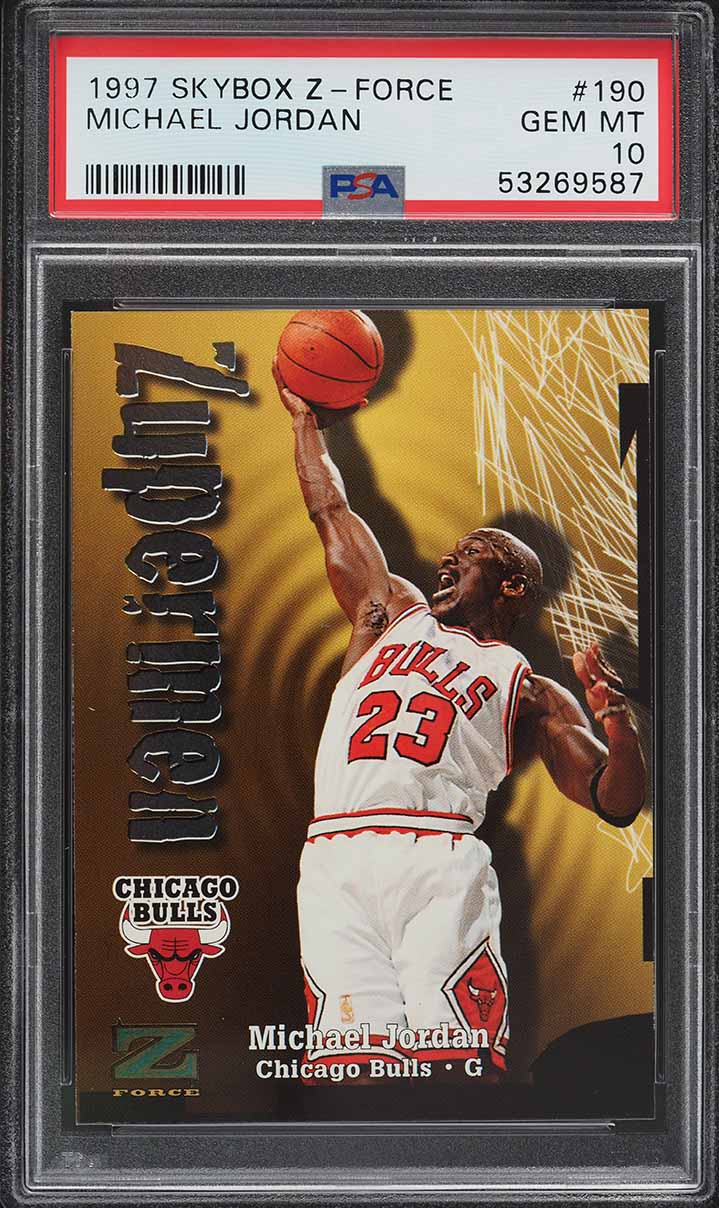 1997 Skybox Z-Force Big Men On Court Michael Jordan #9 BGS 10