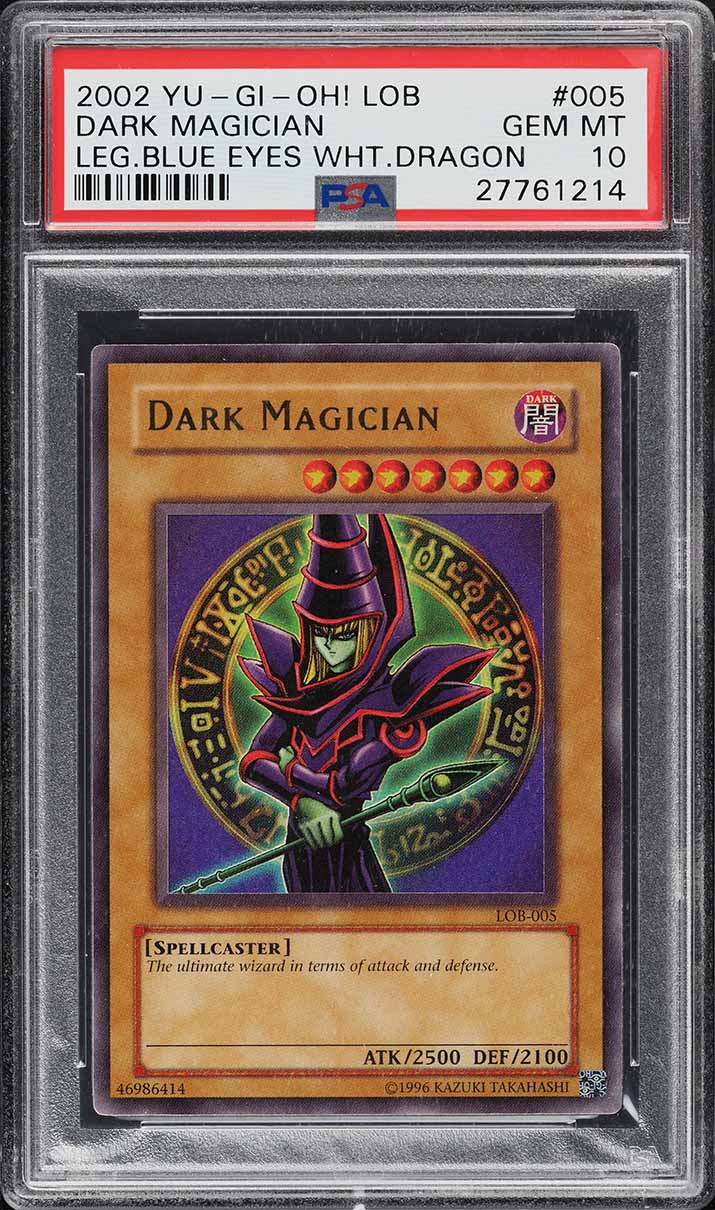 2002 Yu-Gi-Oh! Legend Of Blue-Eyes White Dragon Dark Magician LOB-005 PSA 10 GEM