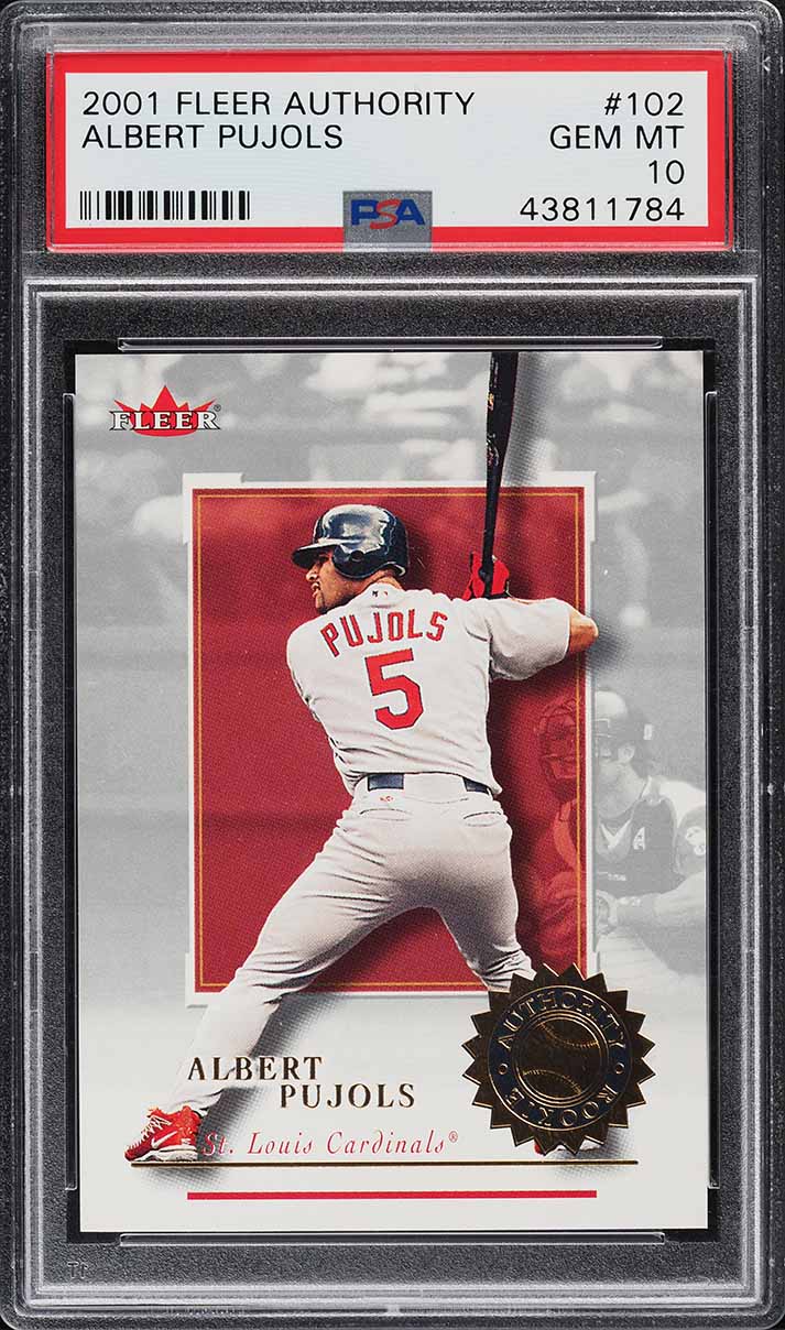 2001 Fleer Authority Albert Pujols ROOKIE /2001 #102 PSA 10 GEM MINT