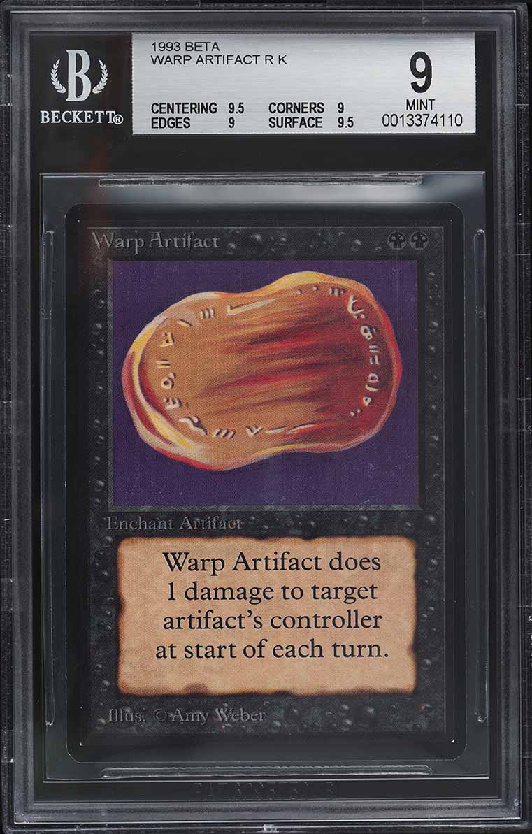 1993 Magic The Gathering MTG Beta Warp Artifact R K BGS 9 MINT