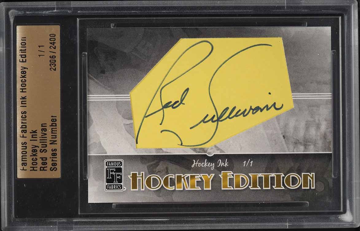 2010 Famous Fabrics Ink Hockey Edition Red Sullivan AUTO 1/1