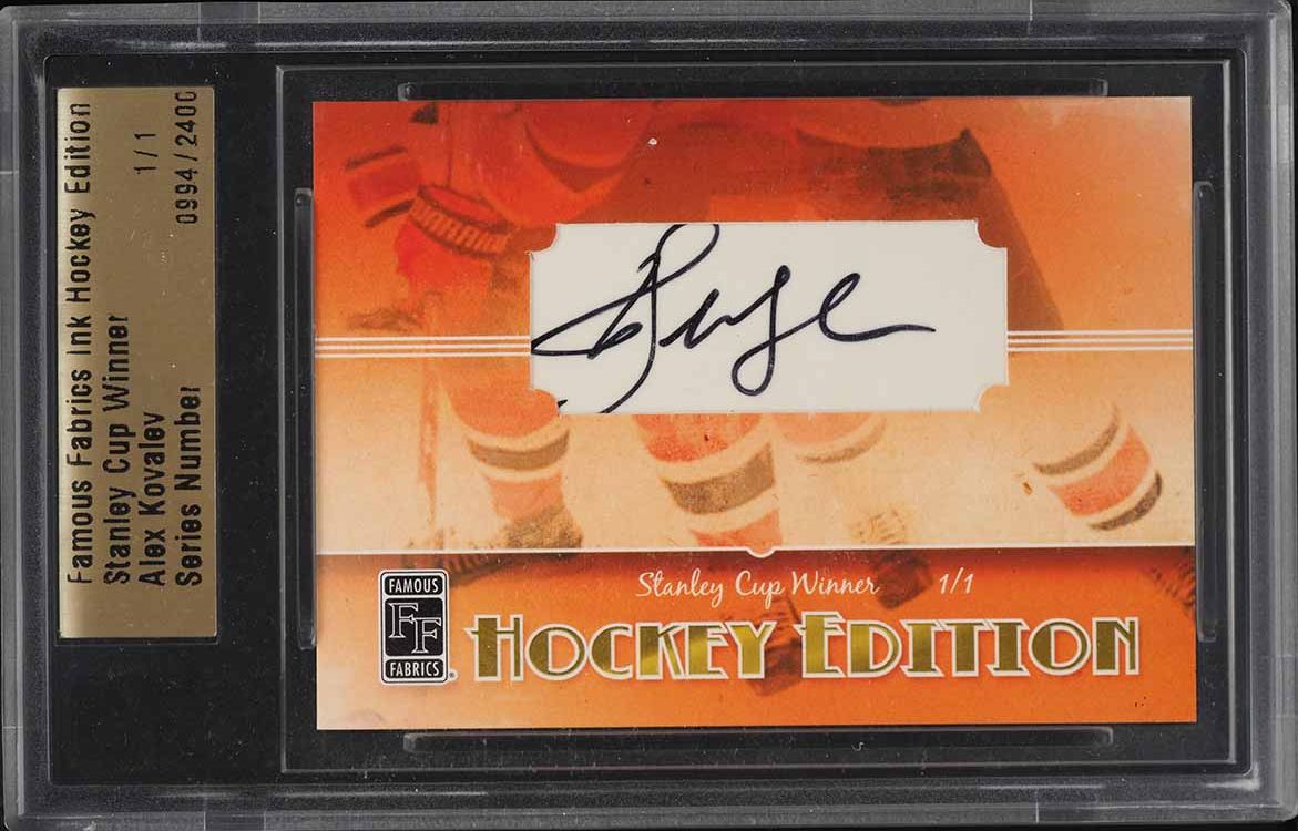 2010 Famous Fabrics Ink Hockey Edition Alex Kovalev AUTO 1/1