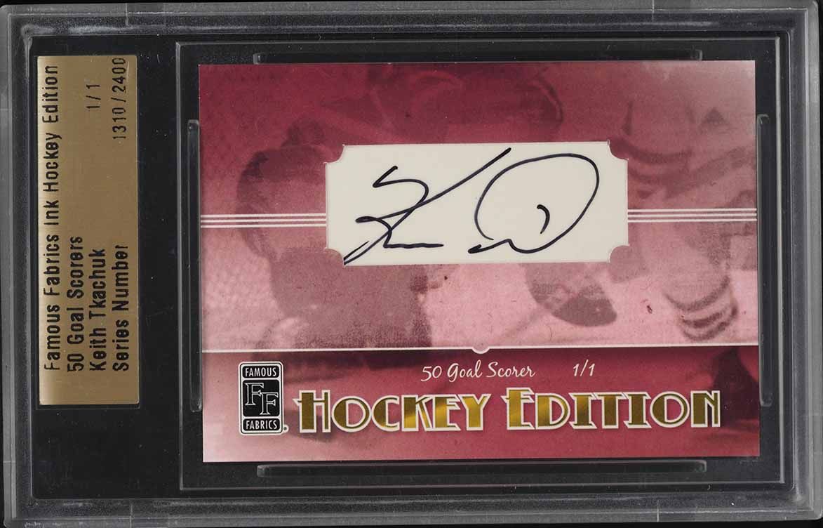 2010 Famous Fabrics Ink Hockey Edition Keith Tkachuk AUTO 1/1