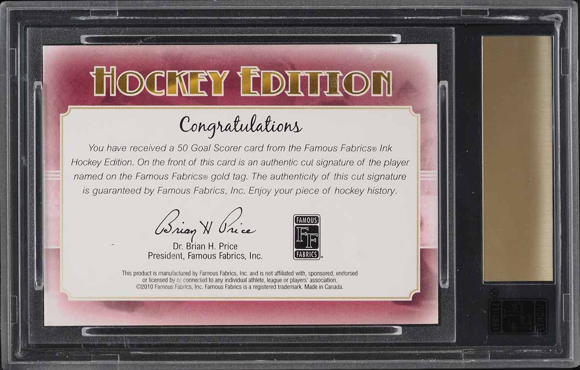 2010 Famous Fabrics Ink Hockey Edition Keith Tkachuk AUTO 1/1