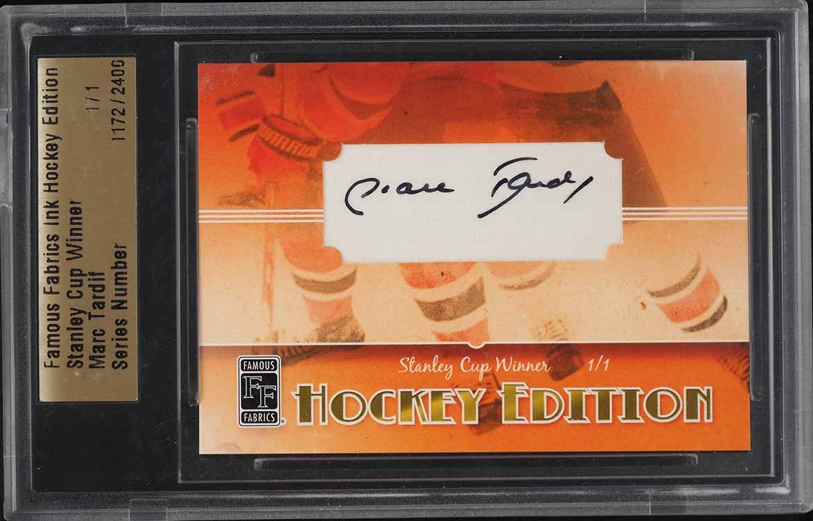 2010 Famous Fabrics Ink Hockey Edition Mark Tardif AUTO 1/1