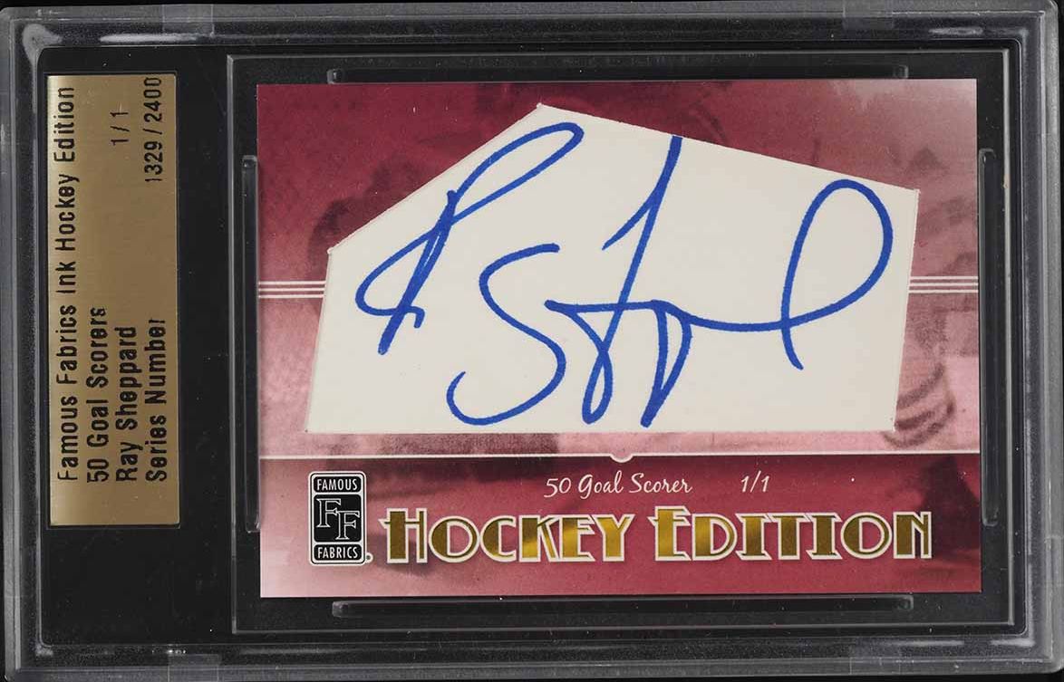 2010 Famous Fabrics Ink Hockey Edition Ray Sheppard AUTO 1/1