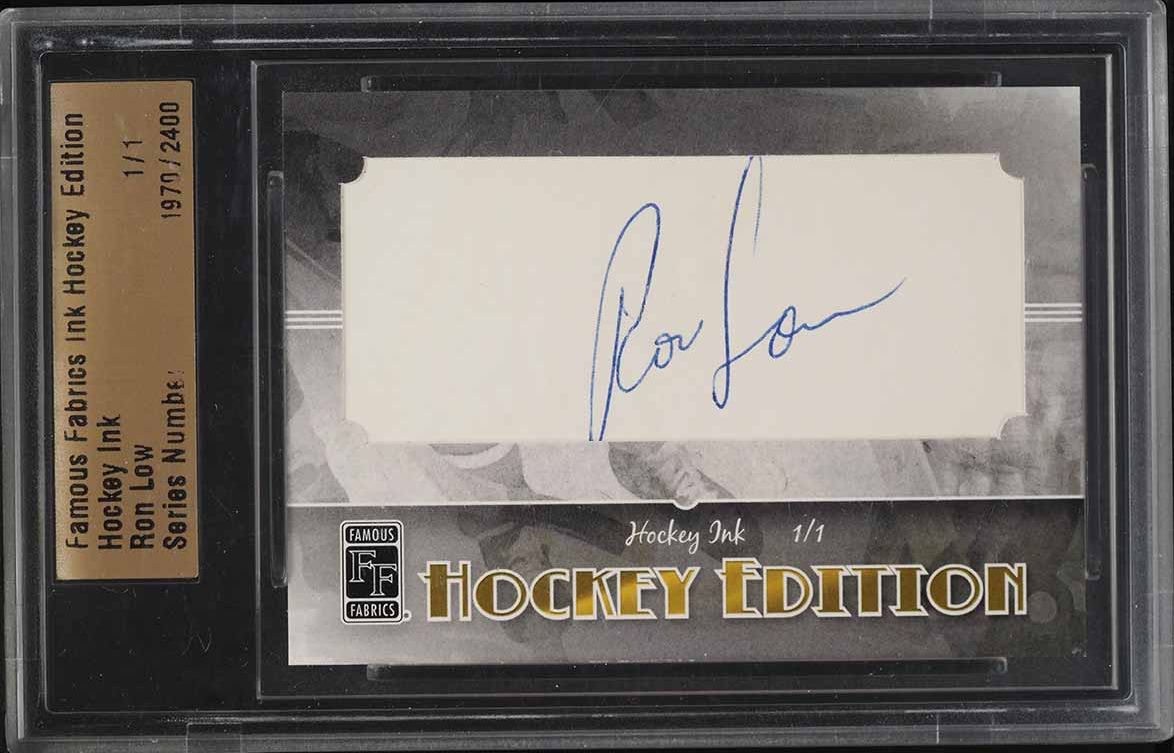 2010 Famous Fabrics Ink Hockey Edition Ron Low AUTO 1/1