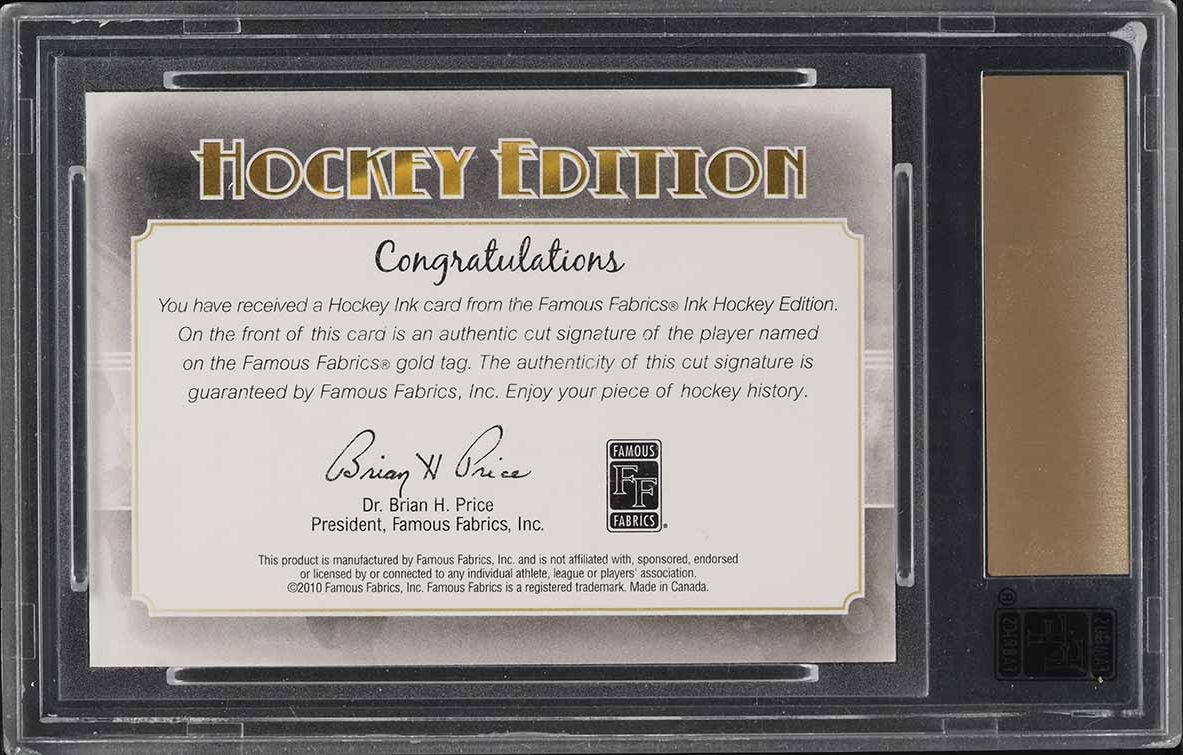 2010 Famous Fabrics Ink Hockey Edition Mike Eruzione AUTO 1/1