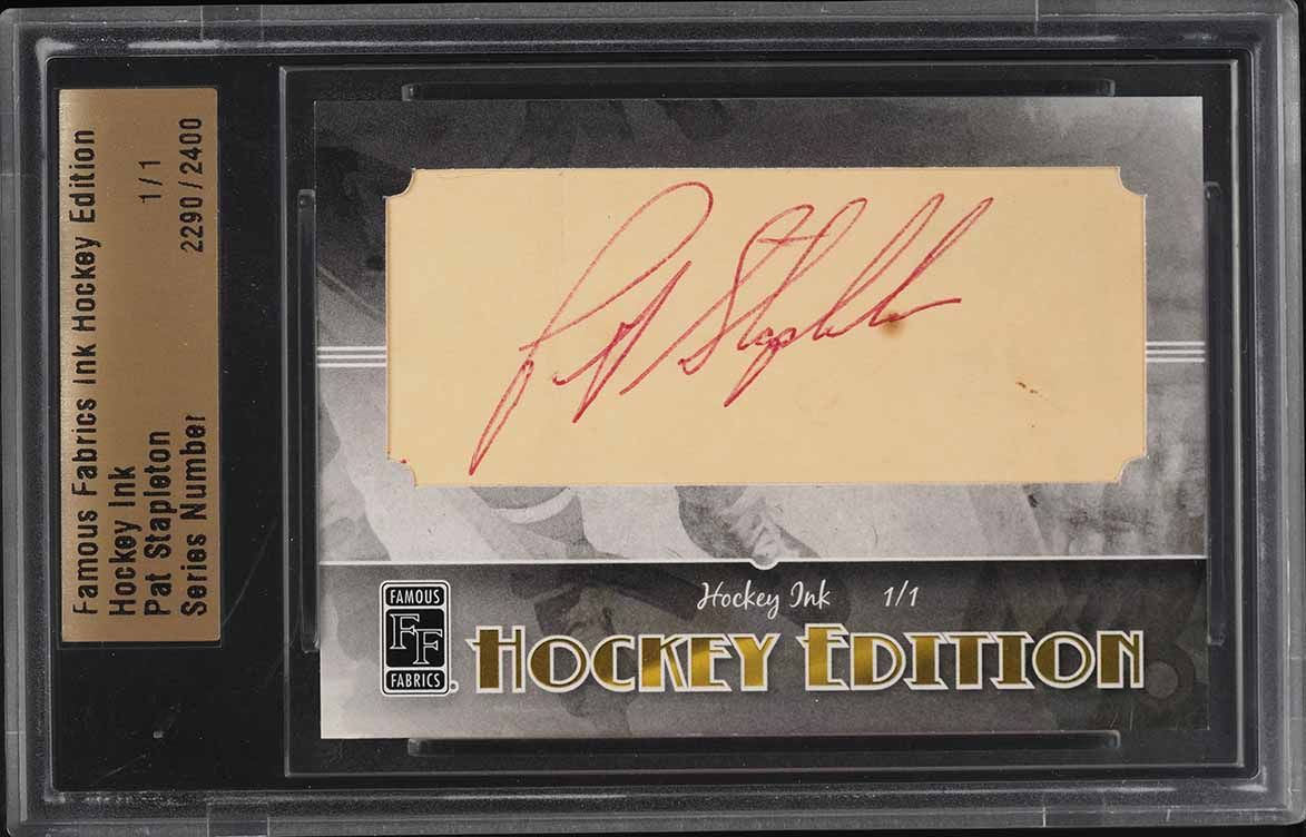 2010 Famous Fabrics Ink Hockey Edition Pat Stapleton AUTO 1/1