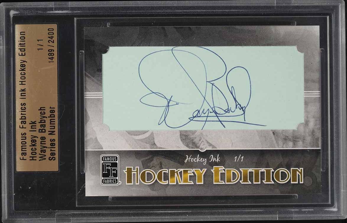 2010 Famous Fabrics Ink Hockey Edition Wayne Babych AUTO 1/1