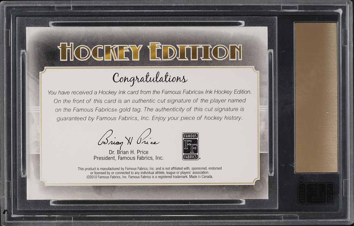 2010 Famous Fabrics Ink Hockey Edition Wayne Babych AUTO 1/1