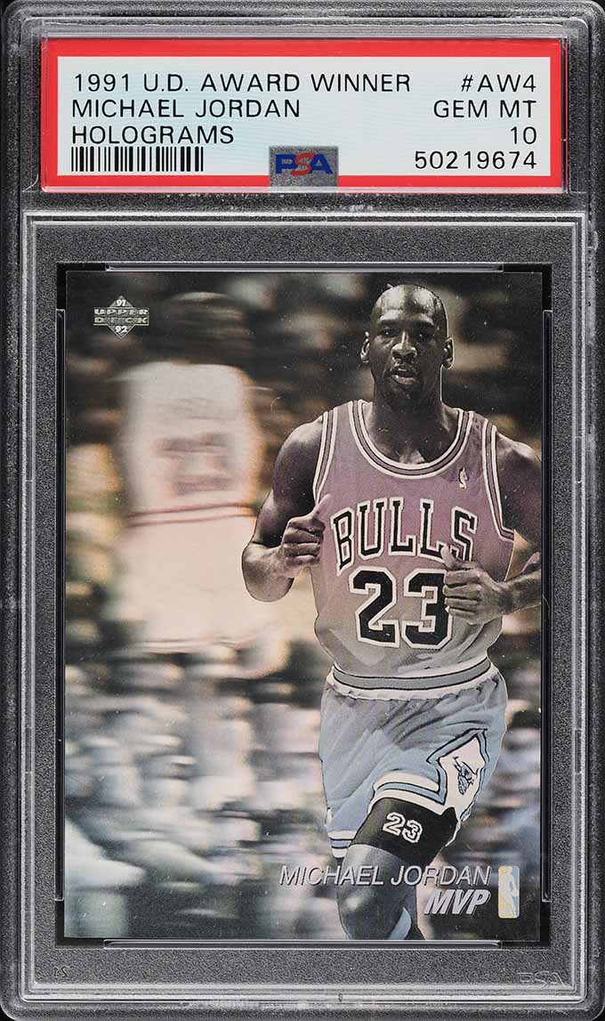 1991 Upper Deck Award Winner Holograms MVP Michael Jordan #AW4 PSA 10 GEM MINT