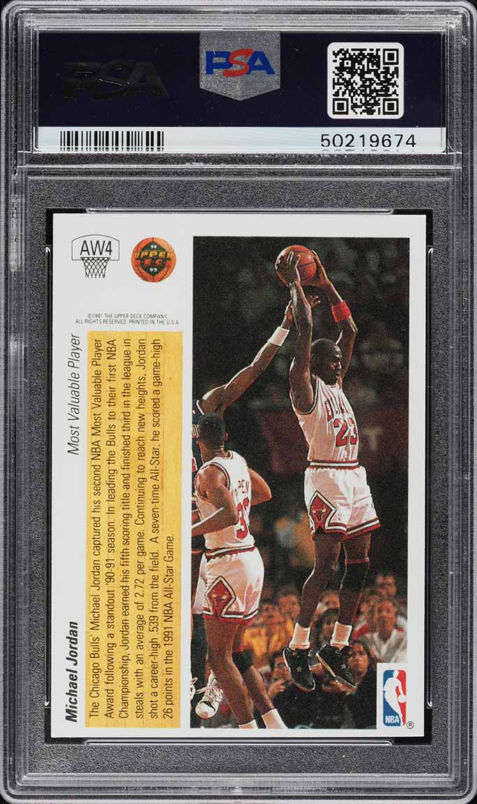 1991 Upper Deck Award Winner Holograms MVP Michael Jordan #AW4 PSA 10 GEM MINT