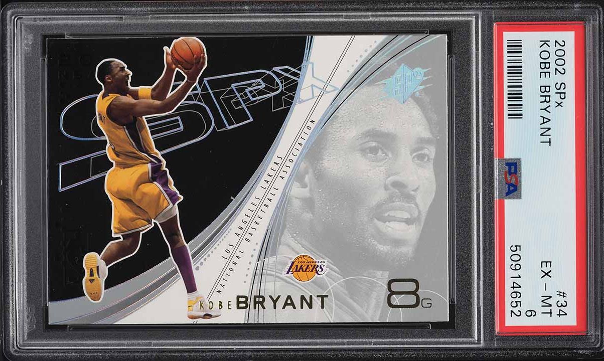 2002 SPx Basketball Kobe Bryant #34 PSA 6 EXMT